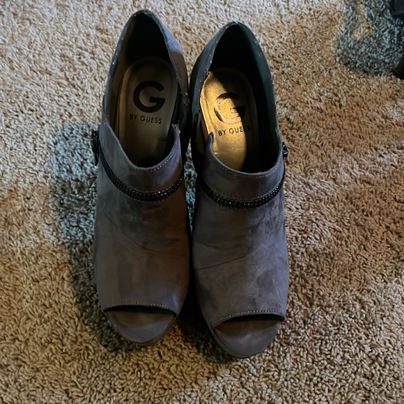 G by Guess open peep toe heeled platform booties - Picture 1 of 3